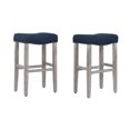 thumbnail image 6 of WestinTrends 29 inch Bar Stool for counter, Kitchen, Dining, with Solidwood Leg (Set of 2), Navy Blue, 6 of 8