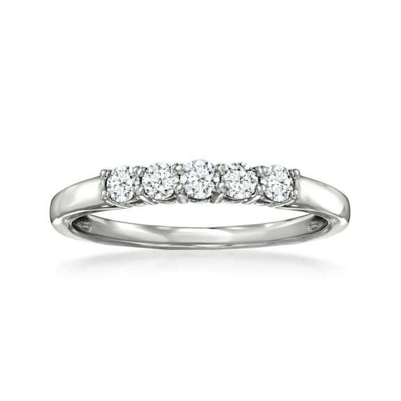 Ross-Simons 0.33 ct. t.w. Lab-Grown Diamond 5-Stone Ring in Sterling Silver, Women's, Adult
