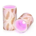 thumbnail image 7 of Yayeee Flameless Candles with Remote Flickering Battery Operated Multi Color Changing, Wheat Ears Pattern, 7 of 7