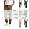 thumbnail image 2 of MexChoioe Mens Multi Pocket Cargo Pants Quickly Dry Elastic Drawstring Waist Cuffed Jogger Trousers for Outdoor Hiking Cargo Pants, 2 of 4