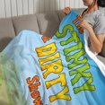 thumbnail image 3 of Stinky and Dirty-Anti-Pilling Flannel Blanket Soft Lightweight Plush Fuzzy Cozy Luxury Blanket for Home and Kitchen Use – Perfect for Kids and Adults 32"*48"(80cm*120cm), 3 of 6