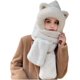thumbnail image 1 of Bufanda con capucha gruesa y cálida para invierno, 3 en 1, con calefacción por USB, felpa de invierno con bufanda y manopla combinada para mujeres, adolescentes y niñas, 1 of 5