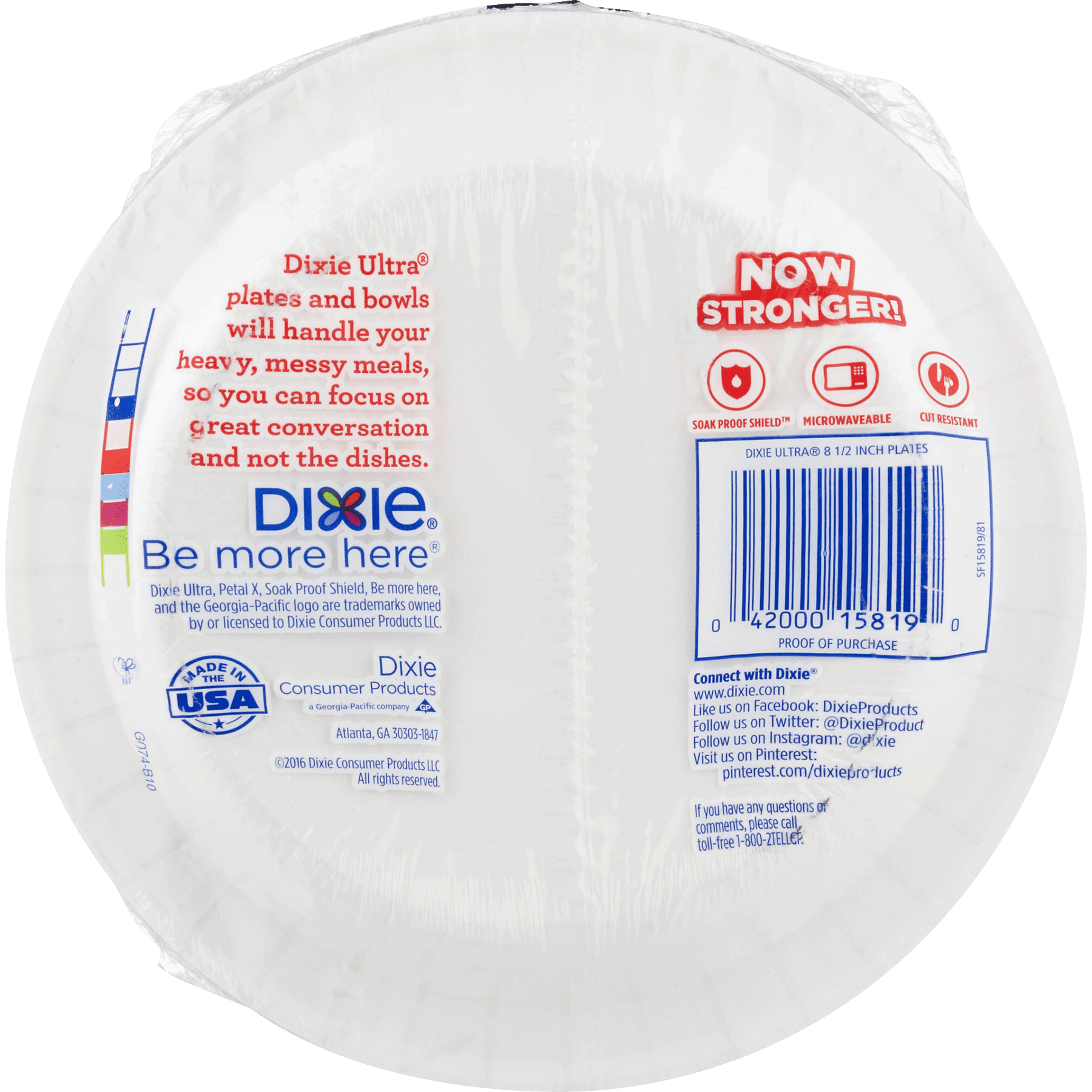 DIXIE® ULTRA PRINTED PAPER PLATES, 8 1/2 IN PLATES, 30CT