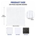 thumbnail image 3 of Transparent 104 Pin 2.6mm Square Pegboard, Single Board for Fuse Beads, Pixel Art Board for Bead Craft, 3 of 5
