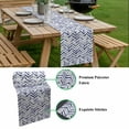 thumbnail image 5 of Blue Geometric Table Runner - 60 Inch Long, Kitchen Dining Table Runner Dresser Scarves, Watercolor Chevron Abstract Farmhouse Decor for Coffee Tables Wedding Party Banquet, 5 of 8