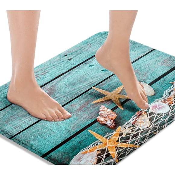 Alfombrilla de baño Rug Britimes, microfibra, 45 x 76 cm, antideslizante
