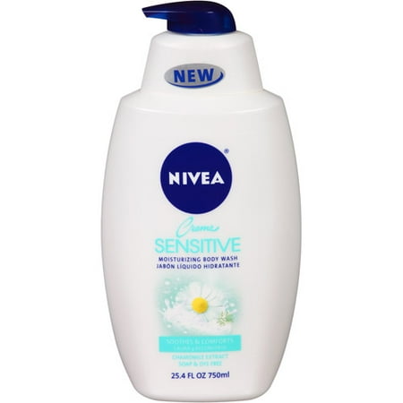 NIVEA Creme Sensitive Moisturizing Body Wash, 25.4 fl oz