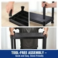 thumbnail image 5 of WORKPRO 5-Tier Plastic Storage Shelf, Black Freestanding Utility Organizer for Garage, Laundry Room & Basement, 5 of 8