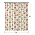 thumbnail image 5 of Pioneer Flower Floral Print Pattern Shower Curtain 72x84in, Bathroom Decorative Shower Curtain Set with 12 Hooks, Waterproof Washable, 5 of 6