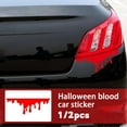 thumbnail image 6 of TONAIN iversal Fit Car Front Rear Decor Decal Bld Blood Drip Zombie Stiers B1, 6 of 9