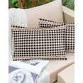 thumbnail image 6 of Country Star Plaid Throw Pillow Cover 24 x 36 Inch Decorative Pillow Cover Black Retro American Farm Barn Berry Lumbar Pillowcase Seasonal Rectangle Cushion Case for Couch Sofa Bed Living Room, 6 of 7