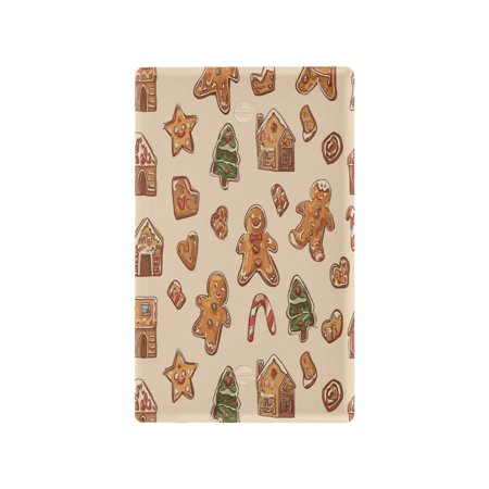 IAUYY Retardant PC Material Unused Outlet Cover Switch Plate Covers Easy DIY Installation with Screws Light Switch Cover Plate Cute Gingerbread Characters