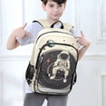 thumbnail image 6 of FORMRS School Backpack 17" Student Travel Bag with Laptop Compartment, Beige Astronaut Space, 6 of 7