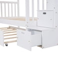 thumbnail image 4 of Twin Over Twin/Full Bunk Bed with Twin Size Trundle White, 4 of 9