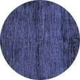 thumbnail image 1 of Ahgly Company Machine Washable Indoor Round Abstract Blue Modern Area Rugs, 6' Round, 1 of 4