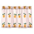 thumbnail image 7 of Yayeee Kitchen Curtains Tier Pair Light Filtering 27"x36" Rod Pocket Short Cafe Window Panel, Cartoon Citrus, 7 of 7