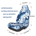 thumbnail image 3 of Wukai Flower Full Set Car Seat Covers with Soft Padding Universal Auto Front Seats Protector and Cushion Mat, 3 of 5