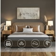 thumbnail image 3 of Modern Upholstered Platform Bed with Lift-Up Storage, Headboard, Wood Slats, Noise-Free, 3 of 13