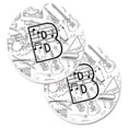 thumbnail image 1 of Letter B Musical Note Letters Set of 2 Cup Holder Car Coaster, 1 of 1