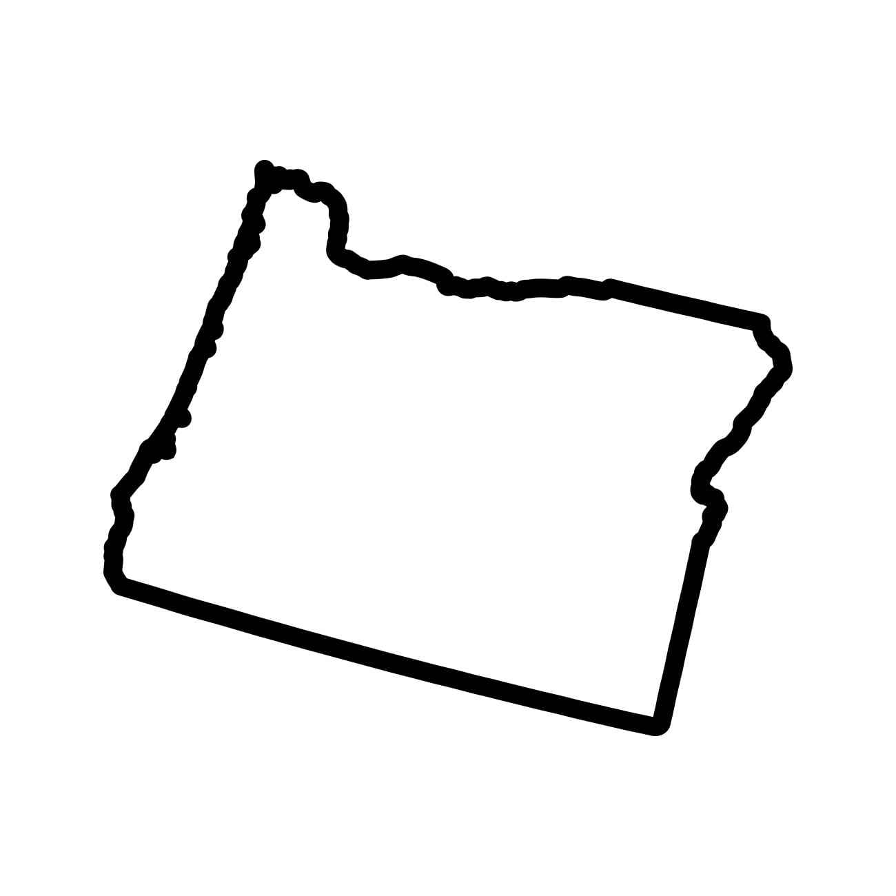 Oregon Outline Sticker Decal Die Cut - Self Adhesive Vinyl ...