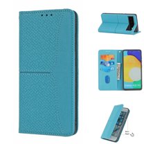 Allytech for Google Pixel 6 Wallet Case with Wrist Strap,Full Protection PU Leather Magnetic Folio Flip Holder Card Slots Anti-scratch Phone Cover,Blue