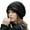Black, variant on Grofry Lady Winter Hat Thick Knit Windproof Plush Lined Keep Warm Ear Elastic Baggy Cap Outdoor School Commuting Beanie