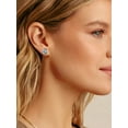 thumbnail image 3 of Suplight Sterling Silver Moon Star Earrings Cubic Zirconia Birthstone Jewelry Gift for Women, 3 of 10