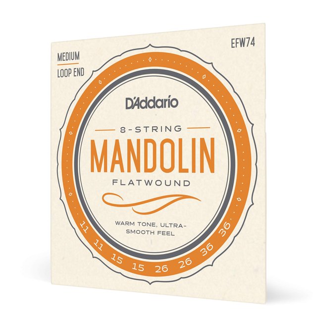 Cuerdas para mandolina D'Addario EFW74, bronce fosforado, bobinado plano