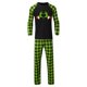 thumbnail image 3 of Conjuntos de pijamas navideños familiares a juego Grinch 2024, pijama de Grinch con parte superior y pantalones de pijama a cuadros, pijama de Grinch para niños y adultos para la familia, Hombres L, 3 of 4