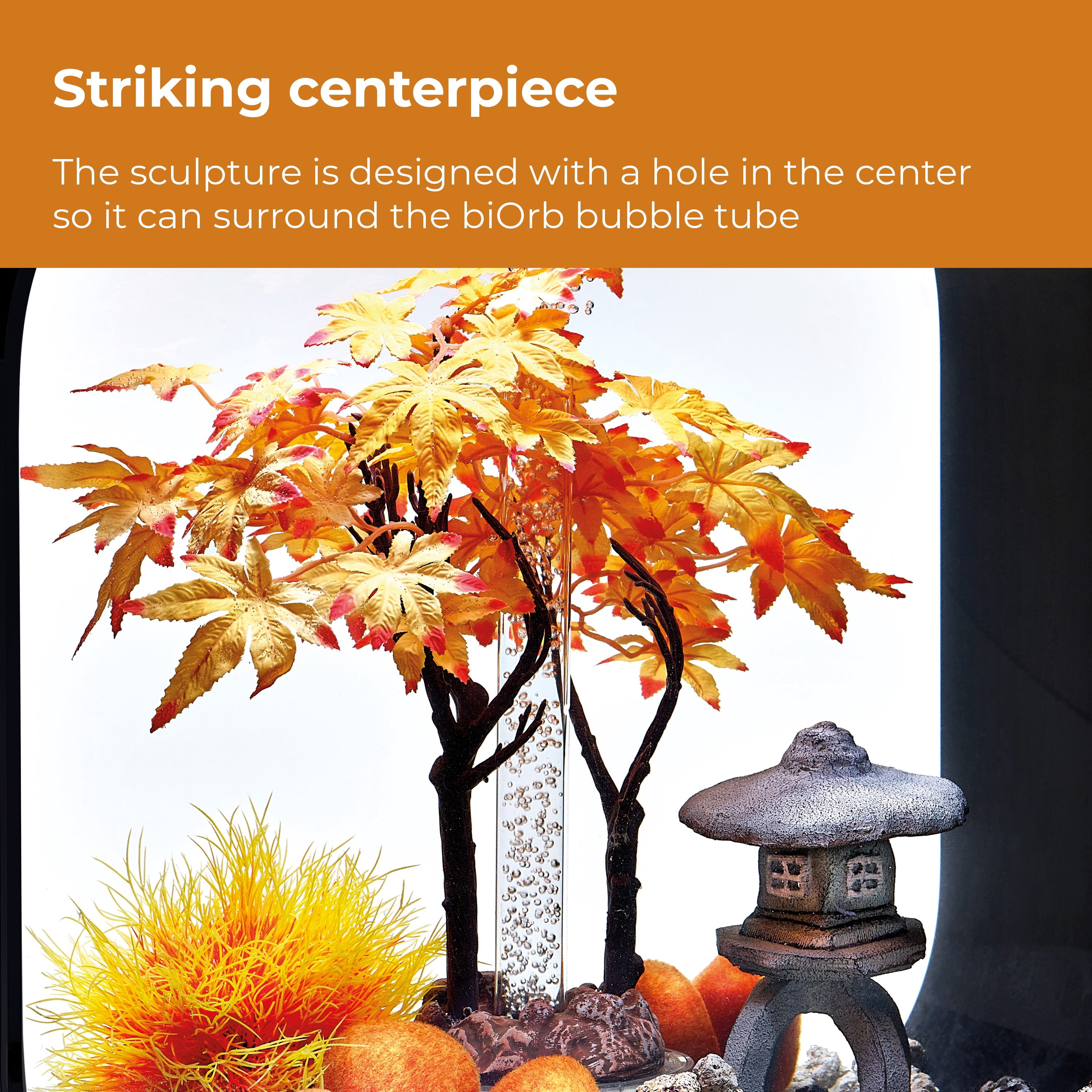 biOrb Autumn Aquarium Décor Set, Orange