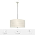 thumbnail image 7 of Hunter - Solhaven 4-light Bleached Alder, Large Pendant Light, Dimmable, Modern Style, Drum Shaped, for Bedrooms, Dining, Living Rooms - 19383, 7 of 7