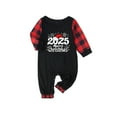 thumbnail image 4 of Mifsaly Christmas Family Pajamas Matching Sets 2025 Merry Christmas Matching Pjs Raglan Long Sleeve Patchwork Sleepwear Loose Funny Nightwear Plaid Long Pants Festival Party Gifts, 4 of 4
