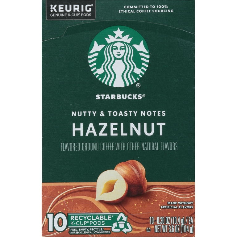 Starbucks Hazelnut K-Cup Pods 10 Count for Keurig, Nutty and Rich