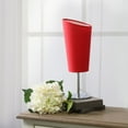 thumbnail image 2 of Mod Lighting and Decor Mini Table Lamp with Angled Shade - 12.5" - Silver and Red, 2 of 8