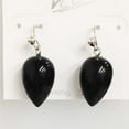 thumbnail image 1 of Vera & Co.- Inc. 2S-6316N Sterling Silver Pear Shape Onxy Gold Plating Earring, 1 of 1