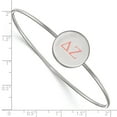 thumbnail image 2 of 925 Sterling Silver Rh-plated LogoArt Delta Zeta Enameled Slip-on Bangle; 7 inch; for Adults and Teens; for Women and Men, 2 of 2