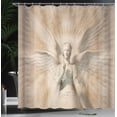thumbnail image 4 of Ambesonne Vintage Shower Curtain, Woman in Medieval Vintage, 69"Wx84"L, Yellow and White, 4 of 5