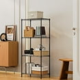 thumbnail image 6 of M MZG 1000 lbs 4Tier Shelf Metal Storage Shelves Wire Rack Closet Organizers with Wheel for Garage Kitchen Bathroom Laundry Black 13.7" D x 23.6" W x 53.4" H Visit the M MZG Store, 6 of 7