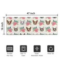 thumbnail image 5 of White Boston Terrier and Flower Door Rugs,Washable Non Slip Door Mats Indoor,Decorative Door Mats,Entry Mat Indoor for Entrance,Bedroom,Kitchen,Bathroom,16"x47", 5 of 6
