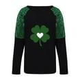 thumbnail image 5 of Levmjia Women's Sweatshirt Fashion Long Sleeve Round Neck St. Patrick's Printed Casual Solid Color Tops Comfortable Breathable Work Vacation Holiday Essential, 5 of 9