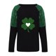thumbnail image 5 of RKSTN Women's St Patrick's Day T Shirts Top Oversized Crewneck Glitter Luckys Irish Shamrocks Paddy's Day Graphic Print Long Sleeve Shirt Womens Casual Plus Size Round Neck Loose Fits Comfy Tees, 5 of 9