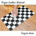 thumbnail image 6 of Ralxion Checkered Dog Feeding Mat, Absorbent Mats for Dog Food and Water Bowl, Dispenser, Feeder, Retro Aesthetic Black Checkerboard Pet Placemat for Dogs, Cats, Puppy Accessories, 16" X 24\u201d, 6 of 6