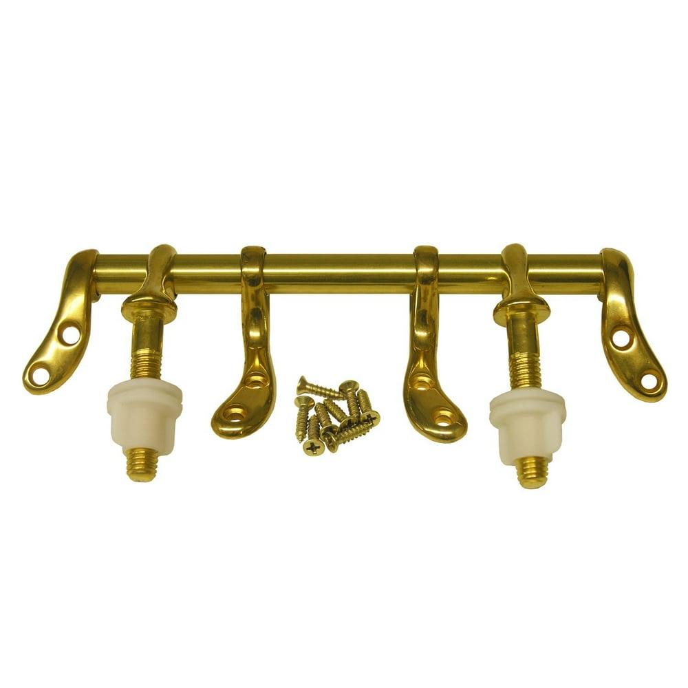 LASCO 141053 Toilet Seat Hinge Polished Brass Metal with Bolts and