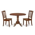 thumbnail image 2 of East West Furniture Dining Room Set Mahogany, DLDA3-MAH-W, 2 of 6