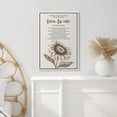 thumbnail image 2 of IDEA4WALL Framed Canvas Print Sunflower Wisdom Inspirational Poem with Phonetic Illustrations Wall Art Contemporary Romantic Relax/Calm for Living Room, Bedroom, Office - 16"x24" WHITE, 2 of 5