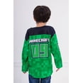 thumbnail image 3 of Minecraft Mesh Hockey Jersey Long Sleeve T-Shirt Little Kid to Big, 3 of 5