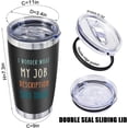 thumbnail image 2 of Funny Tumbler for Coworkers Women - I Wonder What My Job Description Says Today, Humor Sarcastic Work Office Gifts for Female Boss Lady, Job Enthusiasts, 20 Oz Vacuum Insulated Tumbler, 2 of 5