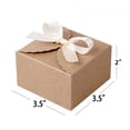 thumbnail image 6 of Treat Boxes Small Gift Boxes with Ribbon Candy Bakery Boxes for Christmas Birthdays Party 50 Pcs Brown, 6 of 7