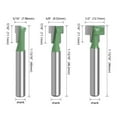 thumbnail image 2 of 1pc 1/4" Shank 6.35mm T-Slot Cutter Router Bit Set Hex Bolt Key Hole Bits T Slotting Milling Cutter For Wood Woodworking , High Precision, 2 of 6