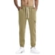 thumbnail image 2 of Pantalones largos para hombre, lisos, informales, con cintura elástica y bolsillos, deportivos, 2 of 7